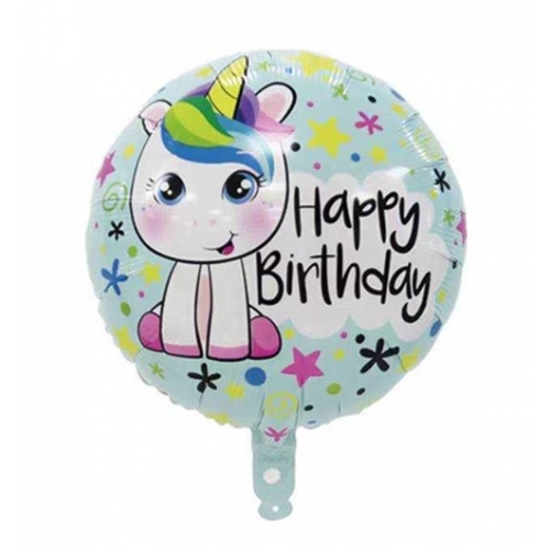 Balon foliowy hel urodziny jednorożec unicorn